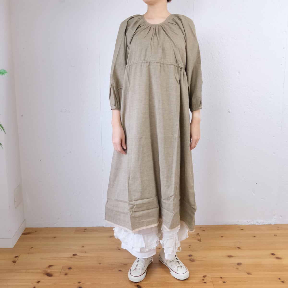 【いいね不要】BUNON Khadi Cotton Silk カディワンピース いいね不要】BUNON Khadi Cotton Silk カディワンピース いいね不要