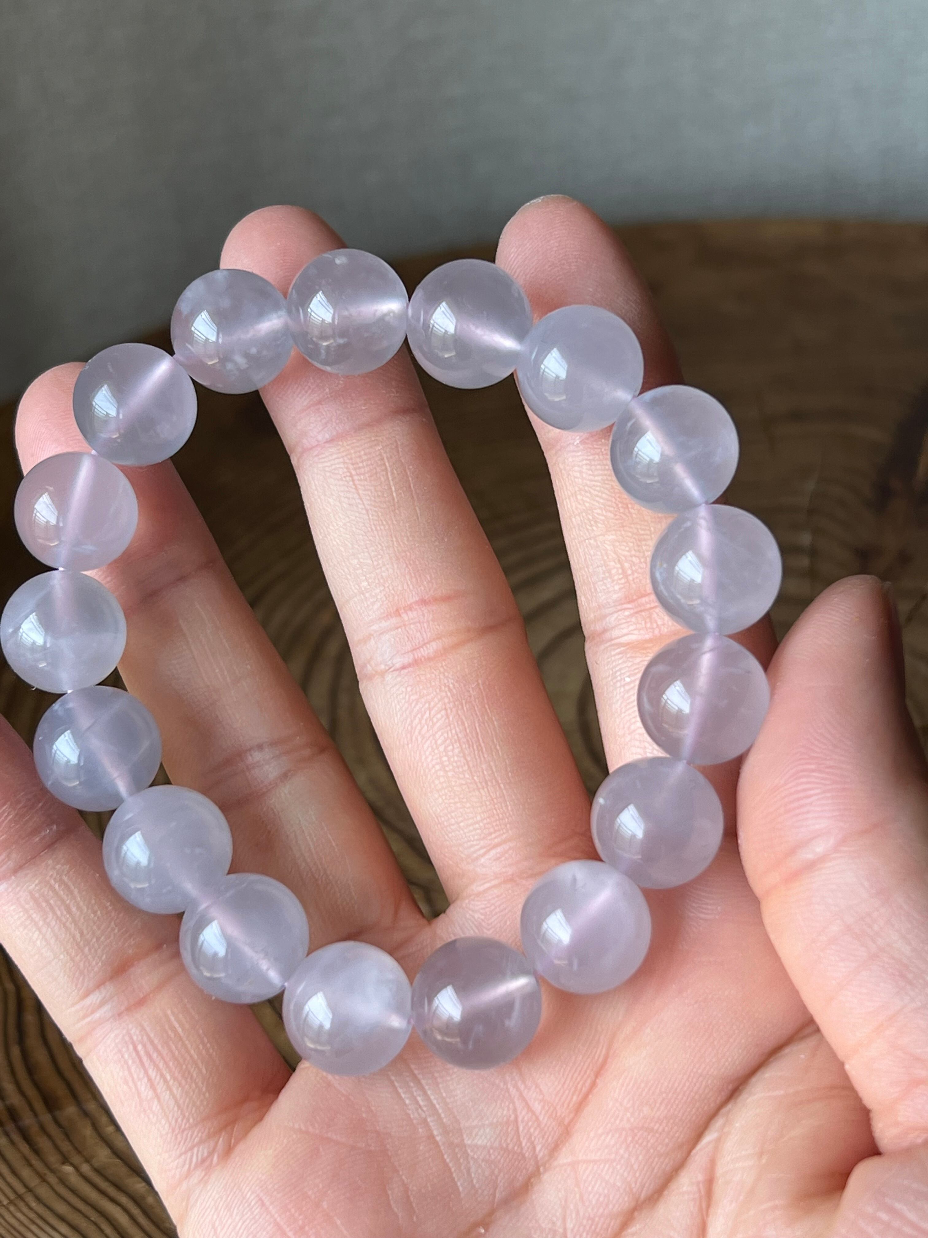 【オマケ付】ロシア・ウラル産 アイスクリスタルブレス 12㎜