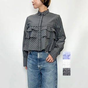 MARILYN MOON マリリンムーン layered raffle blouse 4254-128 2025秋冬新作 [送料無料]