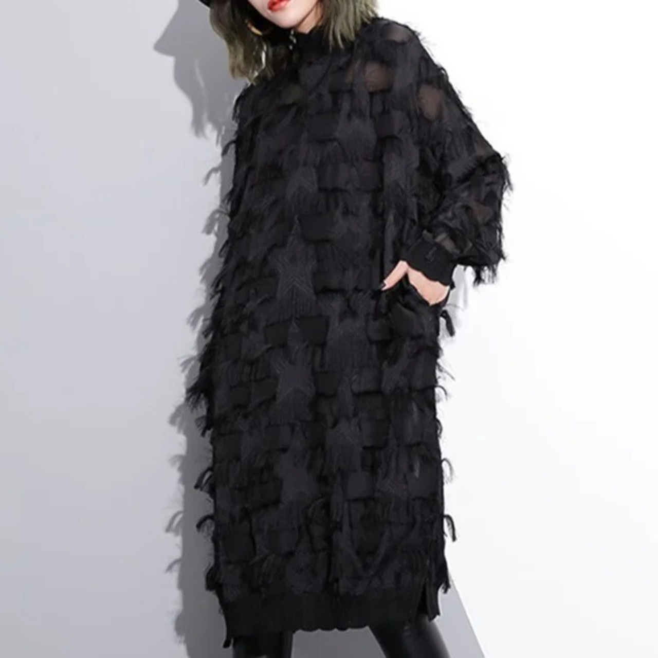 Black Tassel Dress / ブラック タッセル ドレス ワンピース