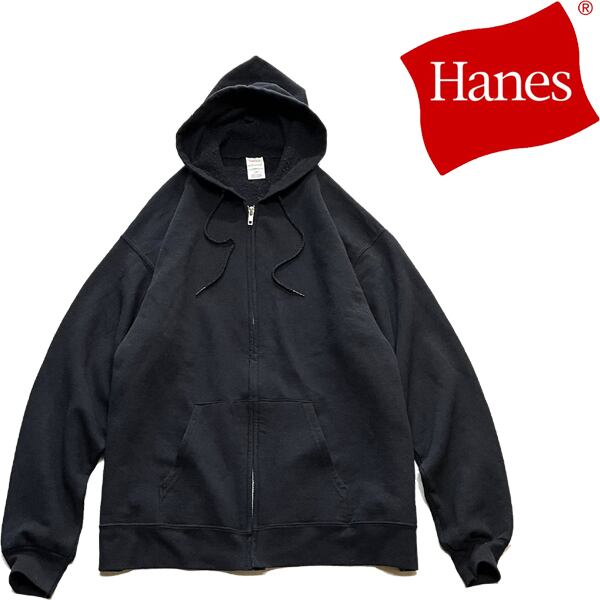 希少サイズ 90s ヘインズ 無地 ジップ パーカー 黒 ブラック USA製 M USA製 80s~90s Hanes Plain Sweat Hoodie 黒 L ヘインズ 無地 プル