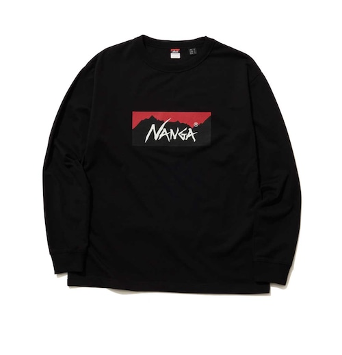 Nanga ナンガ ECO HYBRID BOX LOGO L/S TEE