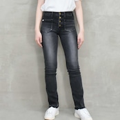 FRONT POCKET SEMI FLARE / BLACK