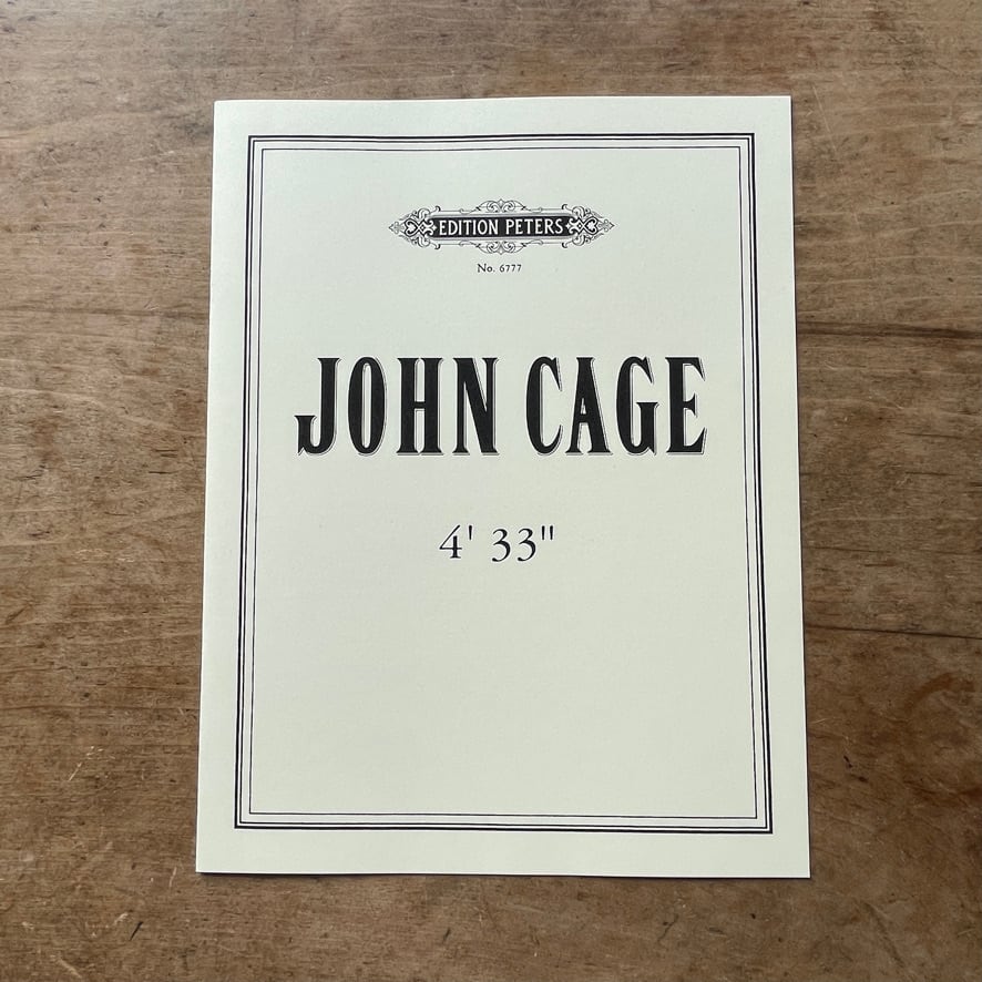 【楽譜・新品】ジョン・ケージ　4分33秒　John Cage   4'33" 　editionpeters  Second Tacet Edition　  [310195165-2]
