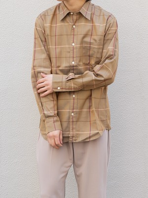 80's Burberry's Brown Checked Long Sleeve Shirt