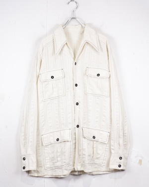 【Caka act2】70’s Pocket Gimmick Vintage Open Collar Shirt Jacket