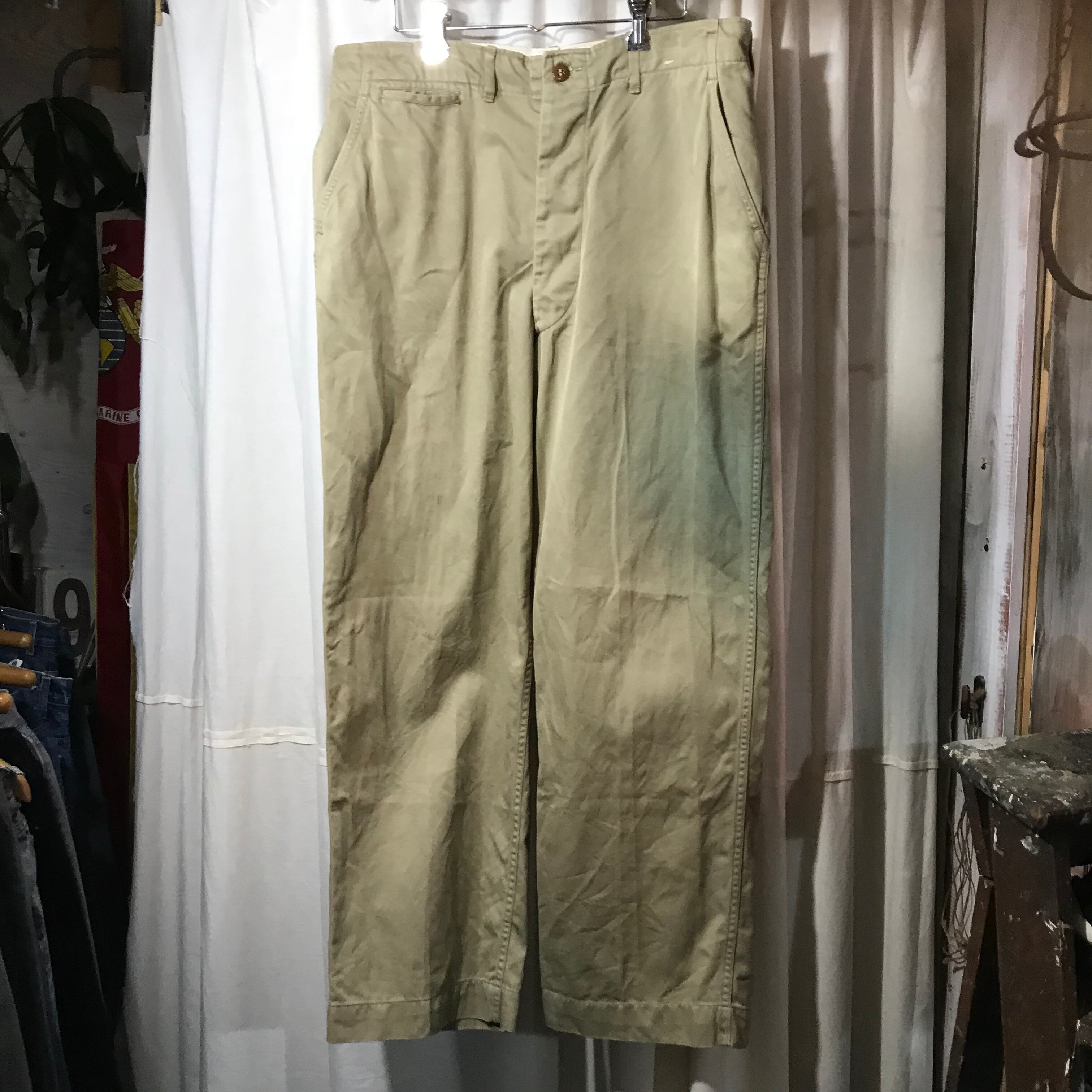 40's vintage U.S.ARMY チノトラウザース アメリカ軍 W36 L30程度