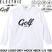 ELECTRIC GOLF エレクトリック ゴルフ GOLF LOGO DRY MOCK NECK L/S TEE - WHITE ドライ素材 長袖Tシャツ モックネック ロンT メンズ レディース ゴルフウェア EG26ST11 26SP 日本代理店正規品
