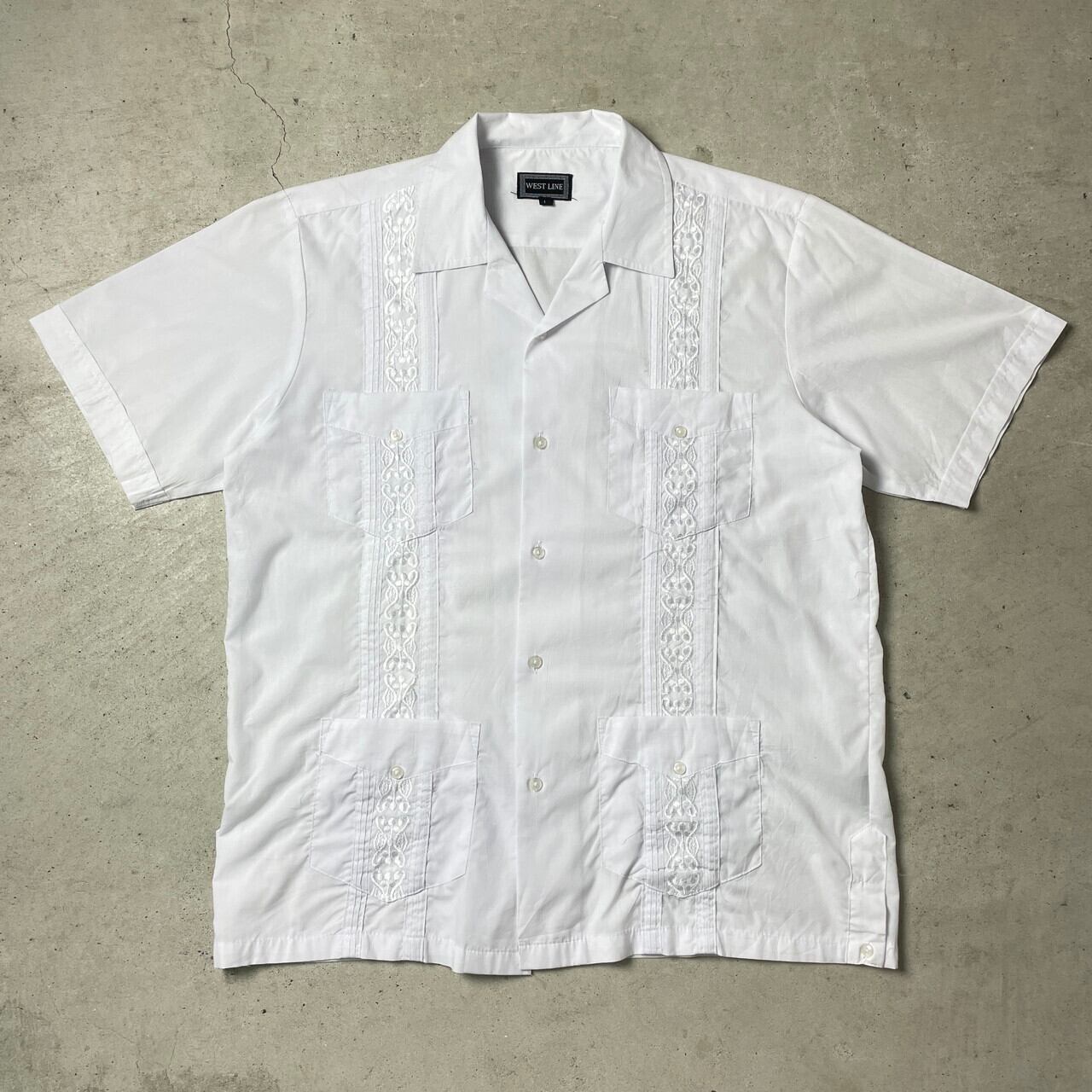 WEST LINE 半袖 キューバシャツ メンズL 古着 ビンテージ ヴィンテージ