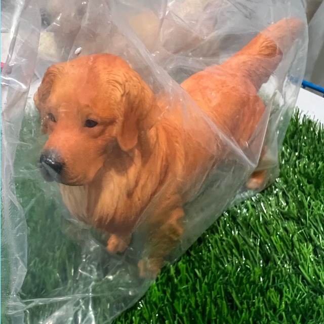ゴールデンレトリバー 犬のオーナメント オブジェ  犬の置物 リアル キュート ガーデニング