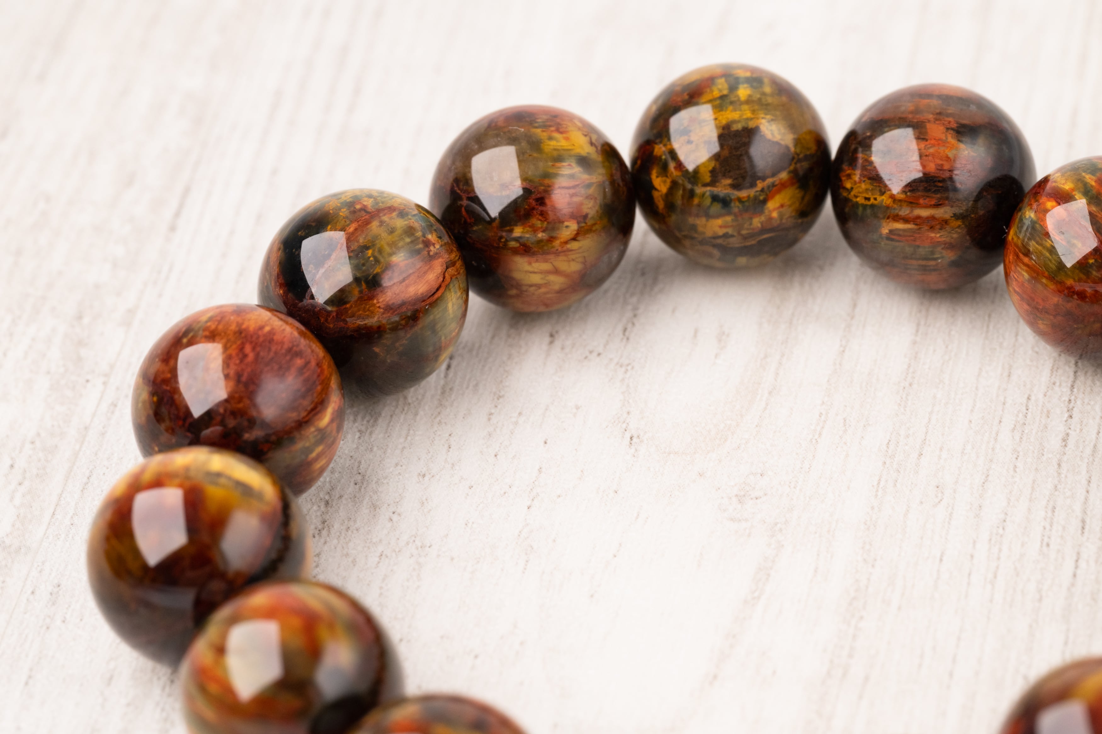 ◇一点物◇ ゴールデンレッドピーターサイト ブレスレット 14.5mm