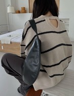 【SALE】Back-open over-size Knit_2colorsのみ