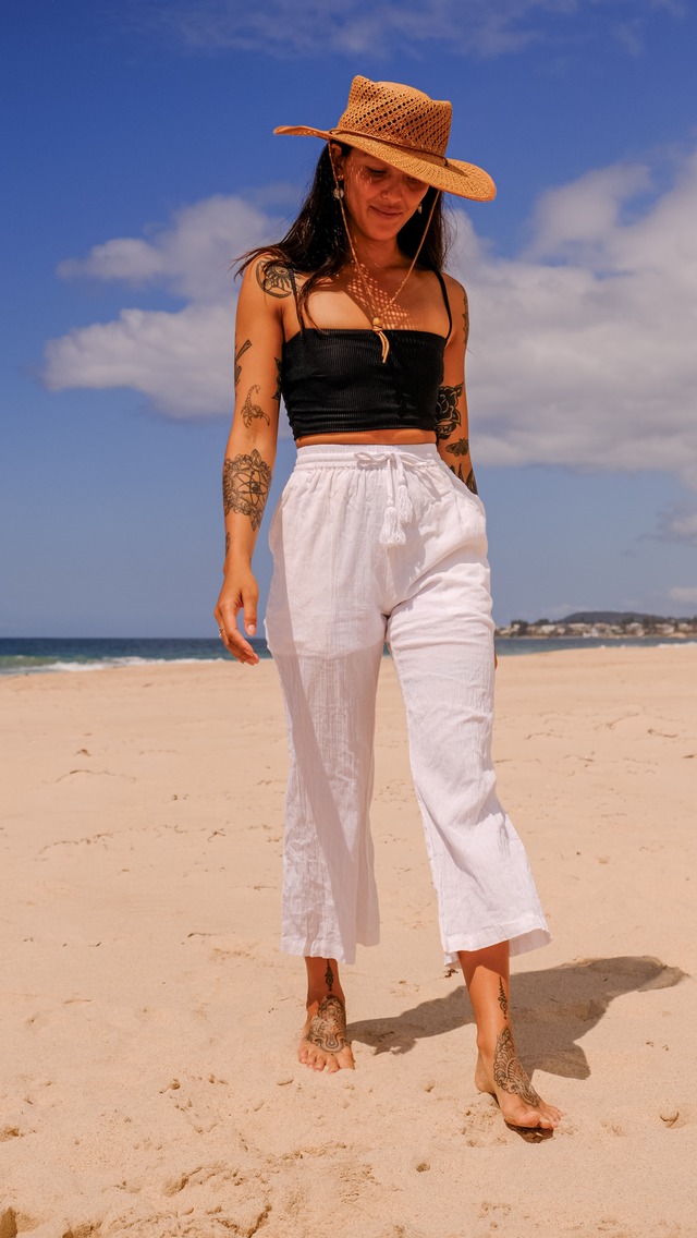NATURAL DYE RELAX WIDE PANTS