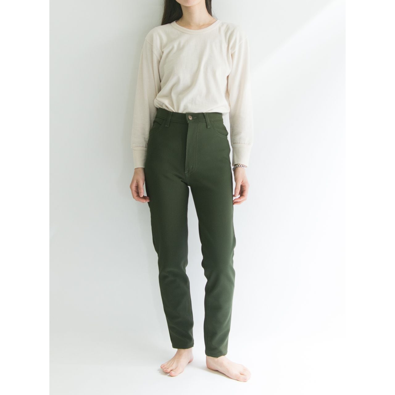 【Made in France】80's Stretch slim fit corduroy pants（フランス製 ストレッチスリムフィット コーデュロイパンツ）4d