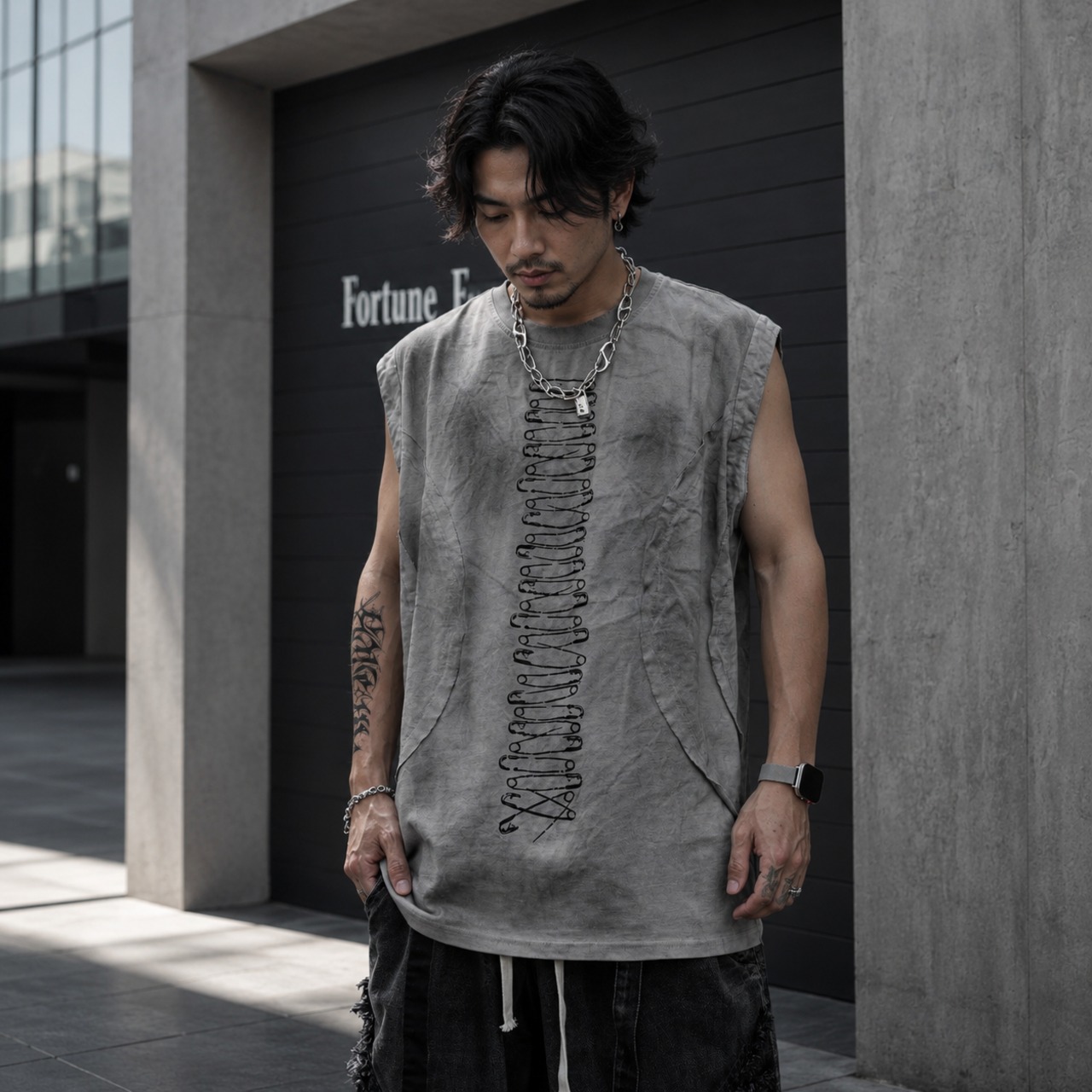 Pin Sleeveless T-Shirt  TB2388・画像2