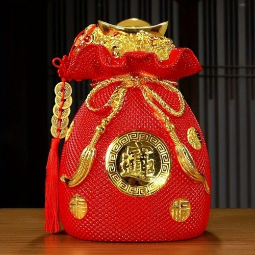 ゴージャス 貯金箱 ラージ 2色展開 マネーバッグ 貯金箱装飾