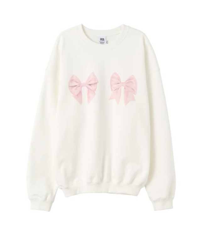 [SCULPTOR] Bow Bow Sweatshirt Ivory