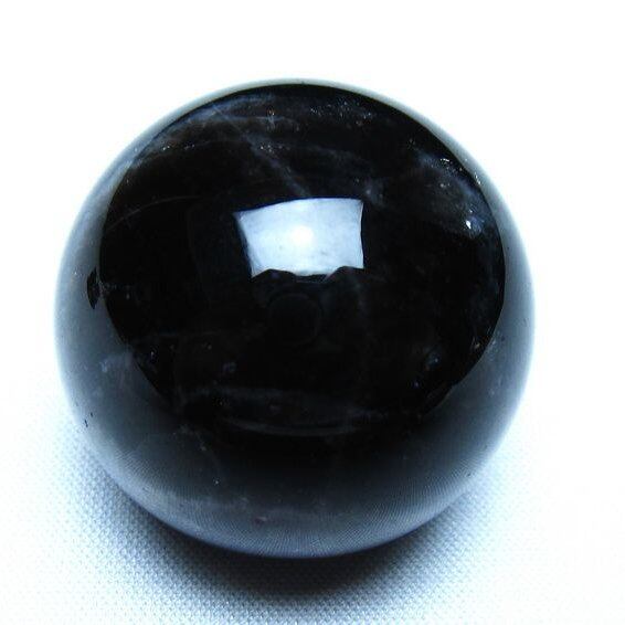 黒水晶 丸玉 モリオン 丸玉 34mm スフィア 置物 原石 141-7536