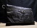 ◆BALENCIAGA バレンシアガ CLIP クリップ M キーリング付 ミディアムジップケース レザー クラッチバッグ 黒x銀◆ タブレットケースにも♪
