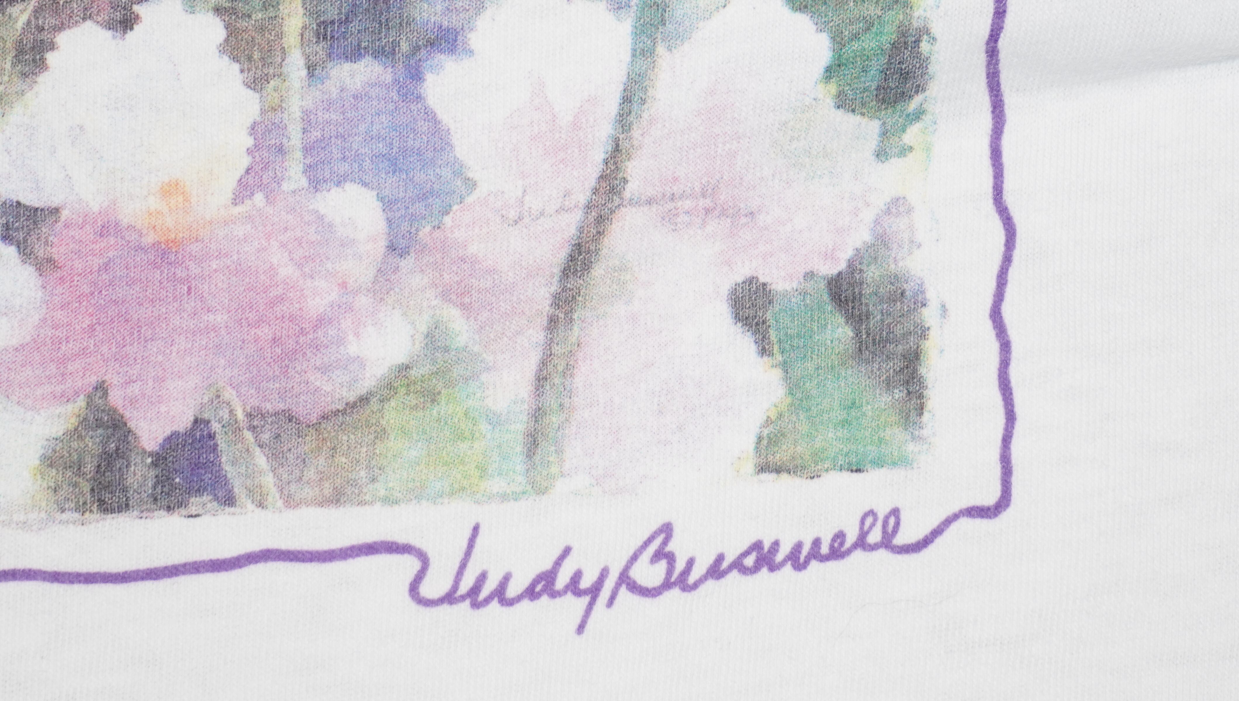90s ジュディ・バスウェル アートTシャツ XL 花柄 パンジー 90s ジュディ・バスウェル アートTシャツ XL 花柄 パンジー 90s