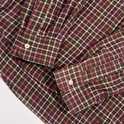 Crocodile クロコダイル チェック柄 BD ボタンダウン 長袖 ネルシャツ サイズ L/メンズ