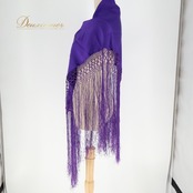 フラメンコ 衣装 シージョ ピキージョ 小物 パープル系 紫 トライアングル フレコ ダンス 三角形 練習 舞台 発表会 イベント コスチューム ダンスウェア フラメンコ衣装 フラメンコ小物 紫色 三角 フリンジ 目立つ 練習用 フラメンコダンス