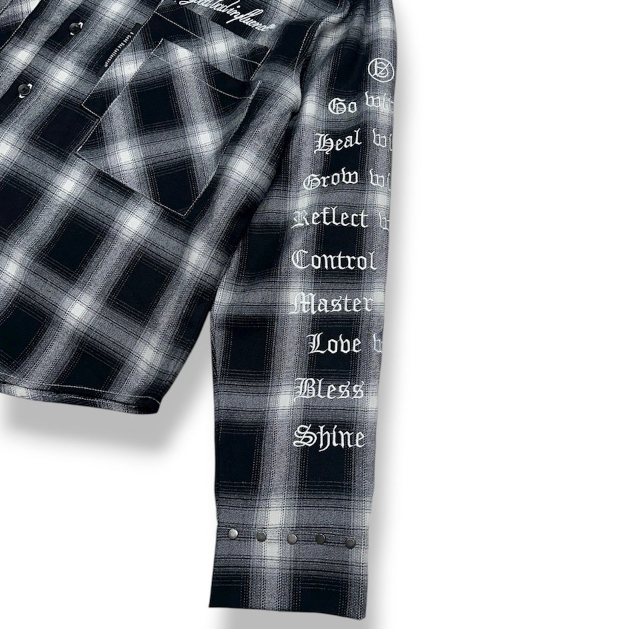 A Good Bad Influence / checker within shirt black