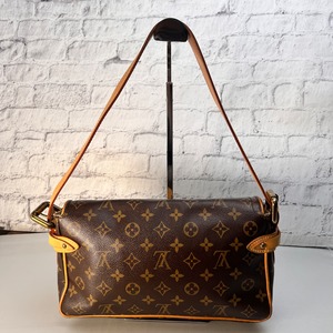 LOUIS VUITTON ルイヴィトン ハドソン モノグラム レザー ショルダーバッグ ブラウン A-12283