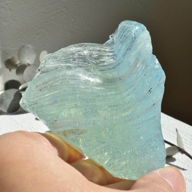 《美しい流紋肌》インドネシア産 アンダラクリスタル 原石 フェアリーティア