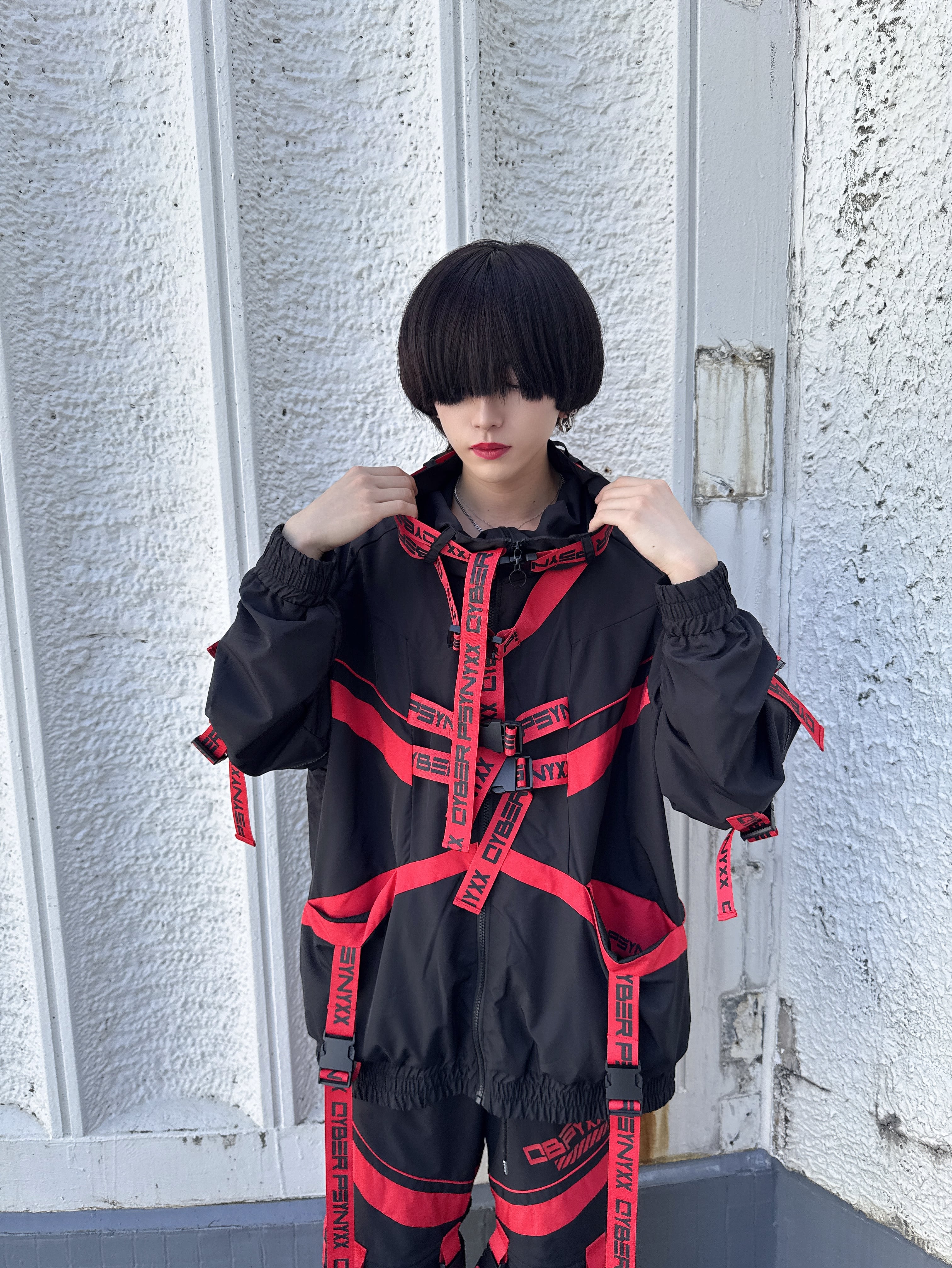 新色>ナイロンサイバー （トップス）サブカル サイバー | 韓国系ユニ