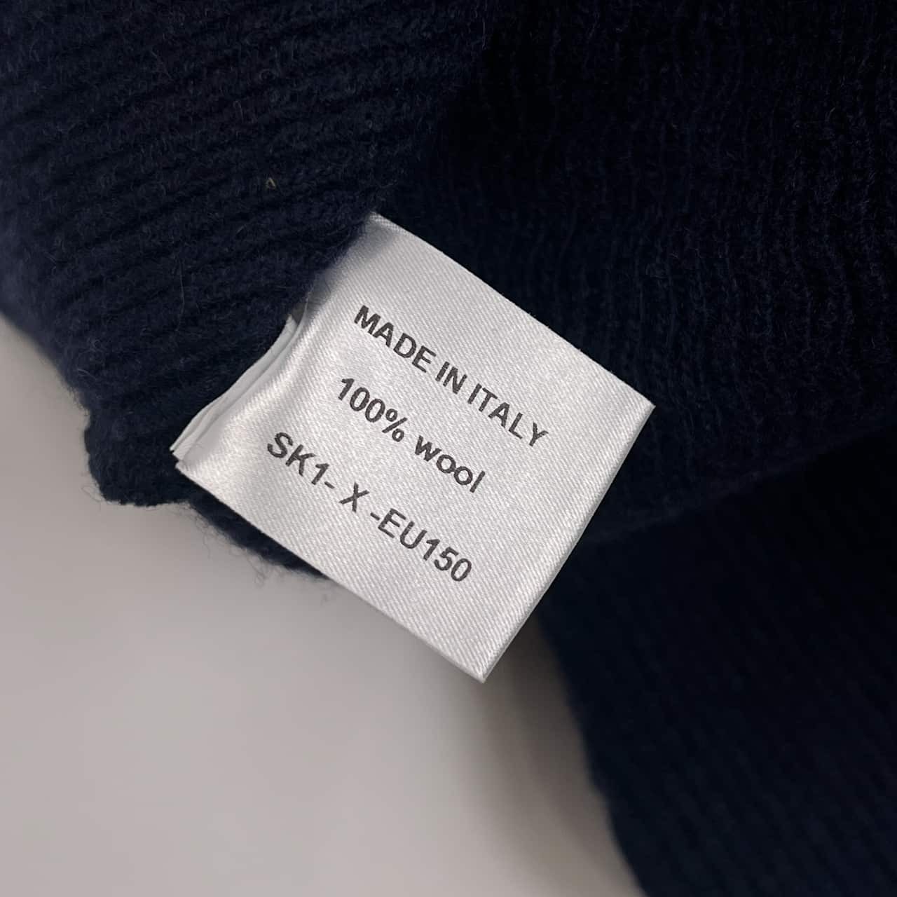 イタリア製 dunhill ダンヒル 長袖 ウール ニット セーター S/ネイビー系 メンズ