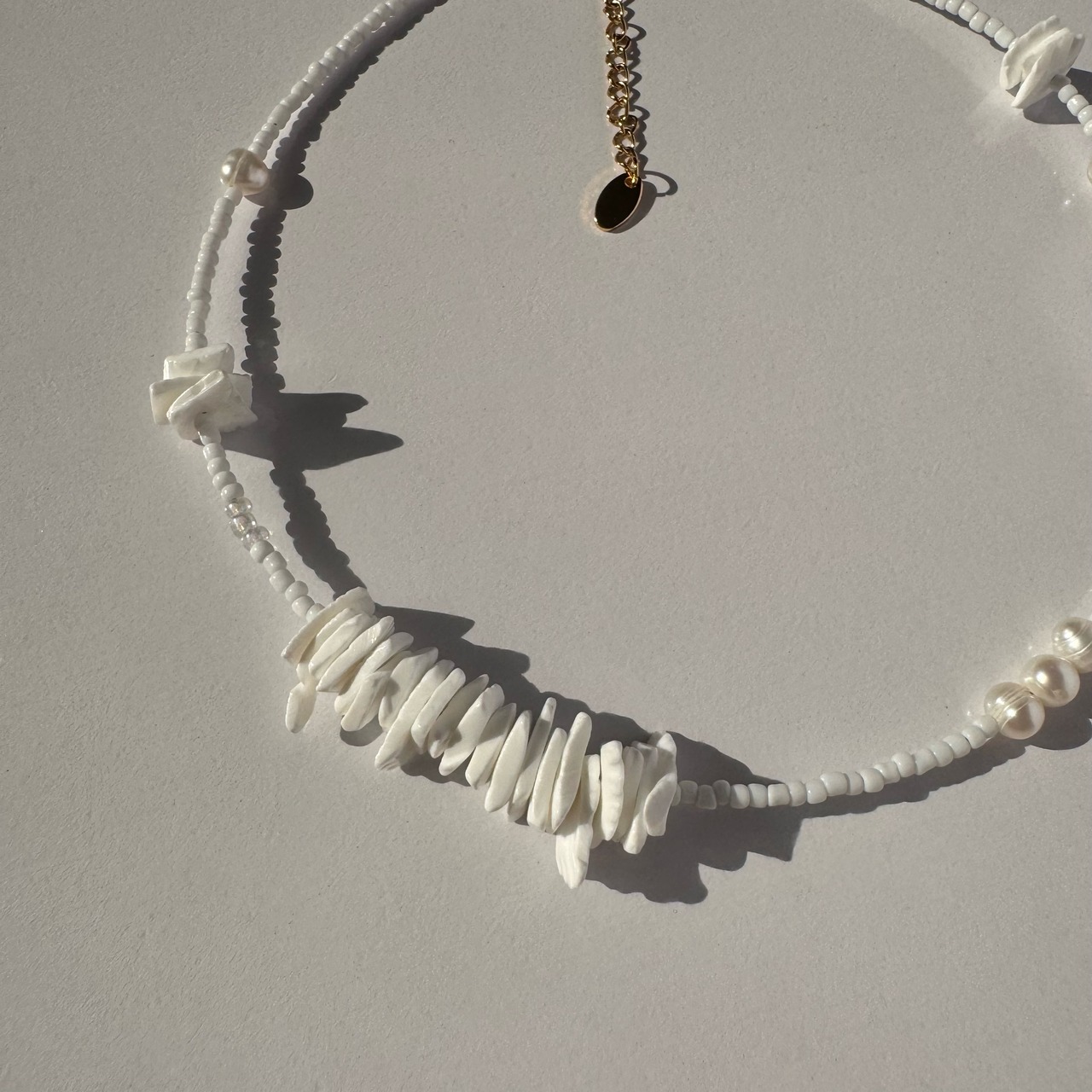 [shell×pearl］beads necklace［BZ03 ］