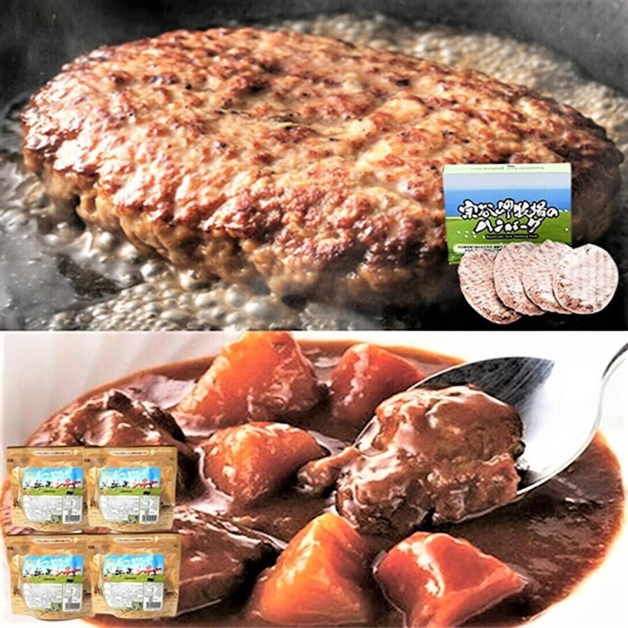 宗谷岬牧場 ハンバーグとわっかない黒牛シチュー セット