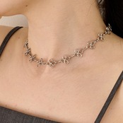 再入荷*stainless blossom choker necklace