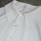 white knit polo