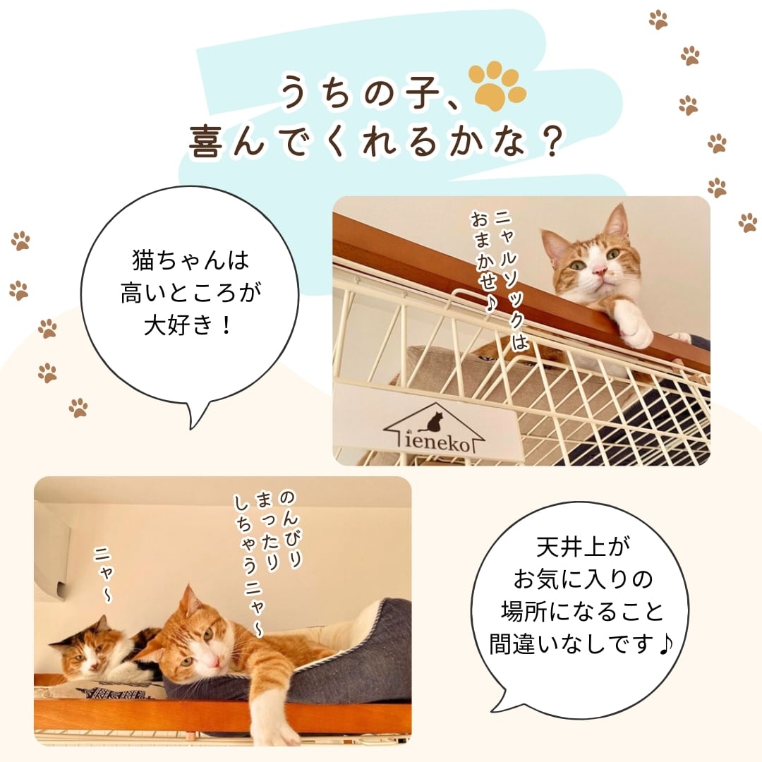 メーカー直送品【ienekoケージオプション（猫ステップ スリム