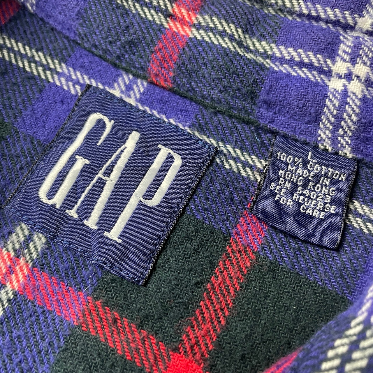 90年代 GAP オールドギャップ チェックシャツ ライトネルシャツ メンズ 