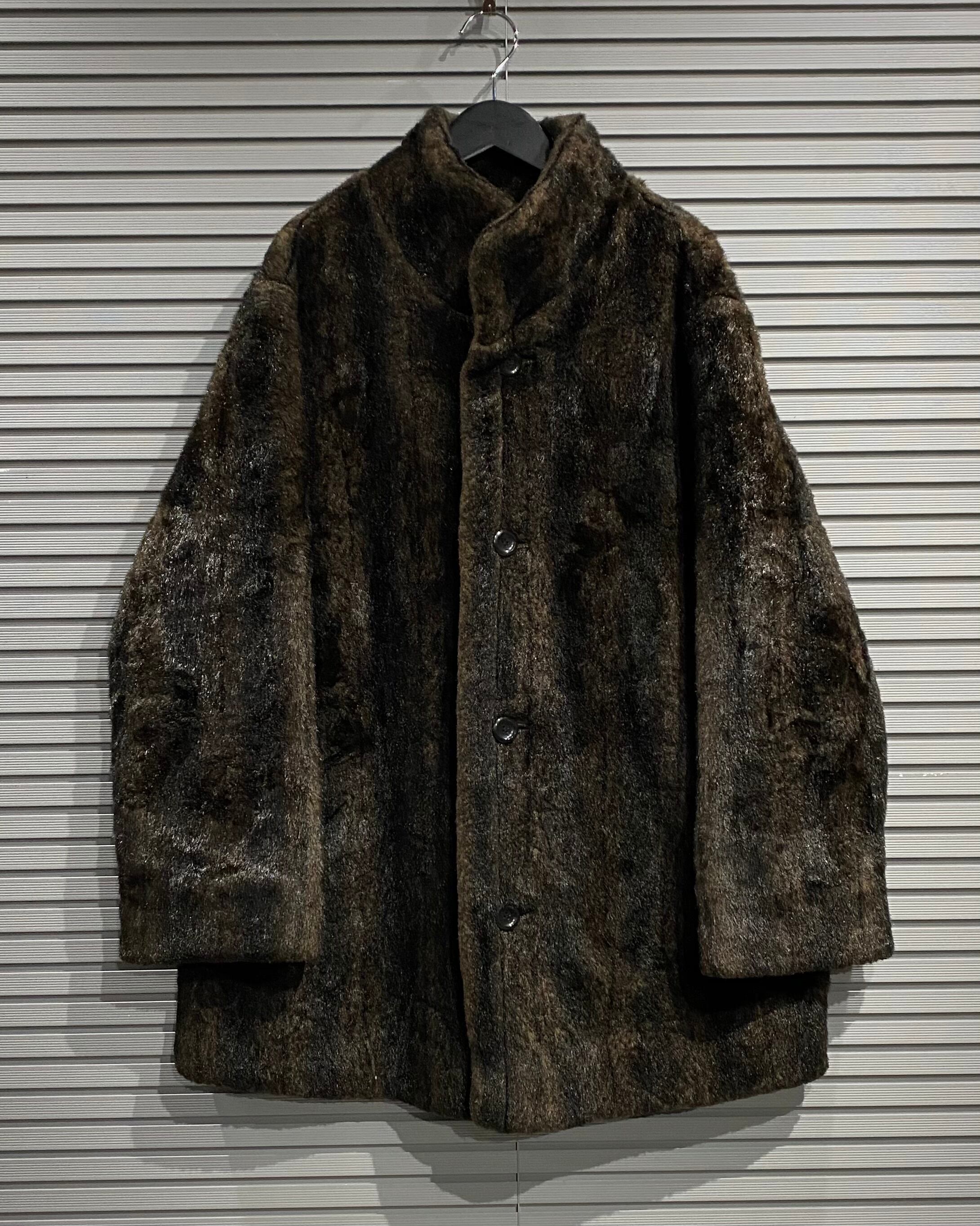 X VINTAGE】“Reversible” Stand Collar Faux Fur Jacket | Caka(カカ