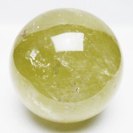 1.6Kg シトリン 丸玉 虹入り 107mm シトリンクォーツ スフィア 一点物 151-8022