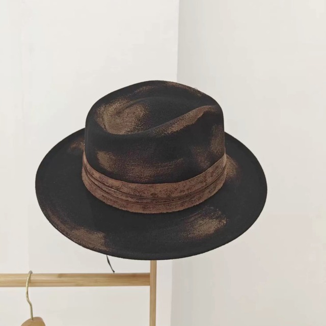 Smoky damage felt hat【2color】 C1220