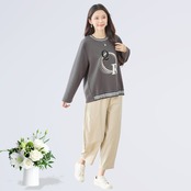 タック入りバルーンシルエットパンツ(M~L) ベージュ