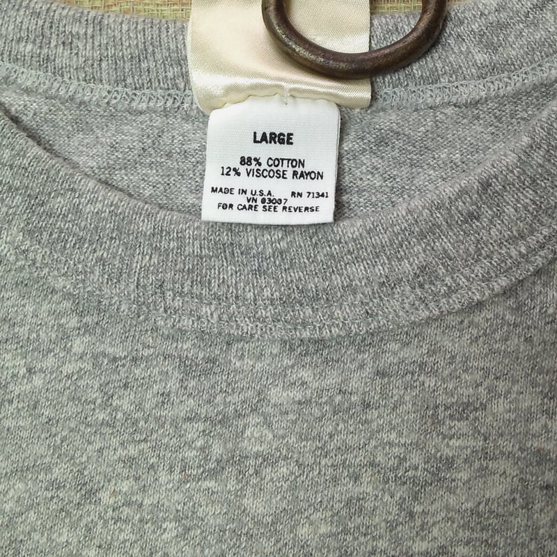 Champion 80s USA製 ☆ チャンピオン × エルエルビーン 88 12 Tシャツ メンズ L Champion LLBean  80年代 ビンテージ ダブルネーム 目無し 無地 灰