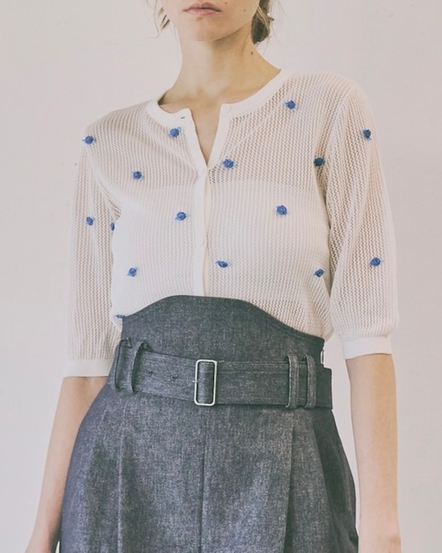 rose cardigan / white 9/16 21:00 ～ 再販 (即納)