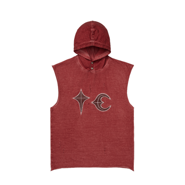 [THUG CLUB] Rock Hooded Vest (red) 正規品 韓国ブランド 韓国通販 韓国代行 韓国ファッション サグクラブ 日本 店舗