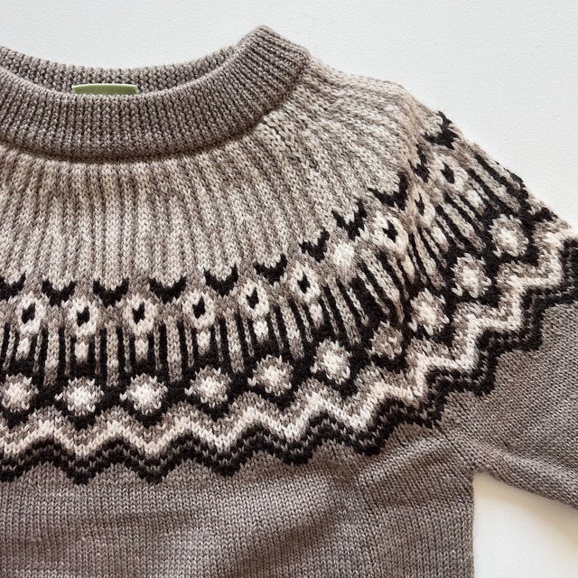 【2y-6y】FUB 23aw　/　ニット セーター　トップス　FAIR ISLE SWEATER