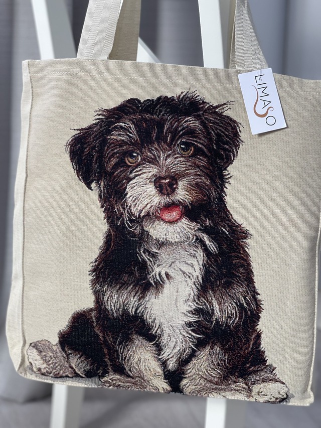 タペストリーショッピングバッグ ウクライナ製 LUCAS犬　ドッグ柄