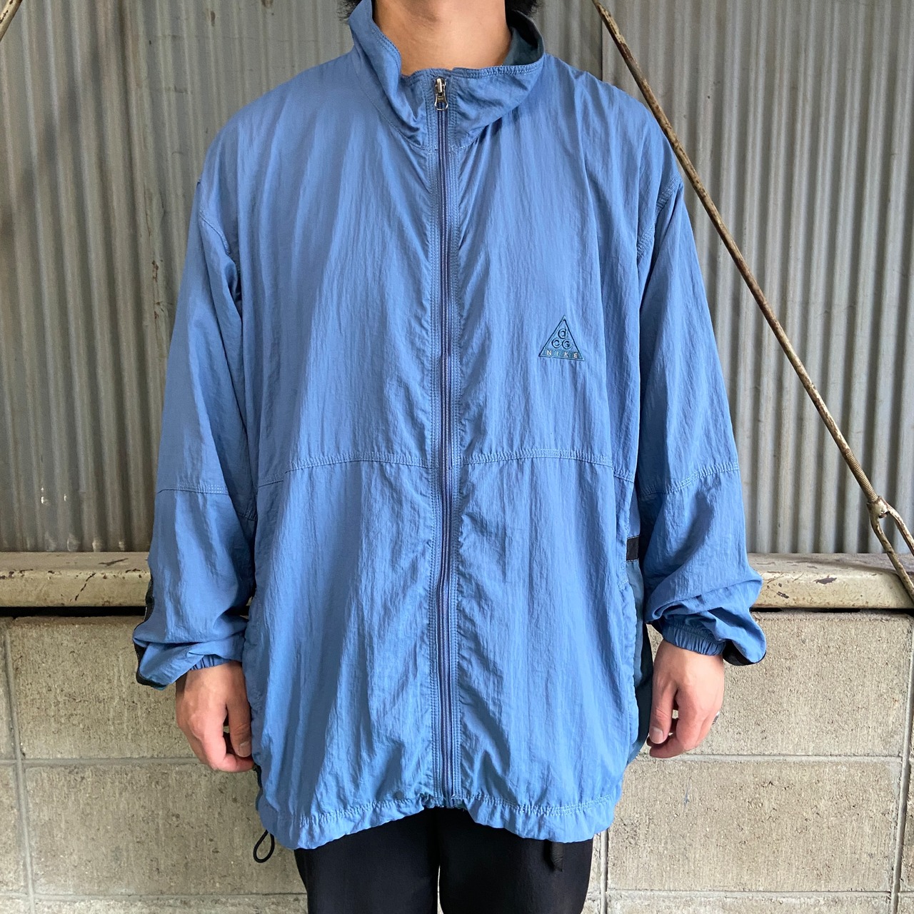 90年代 NIKE acg ナイキ ロゴ刺繍 パッカブル ナイロンジャケット  