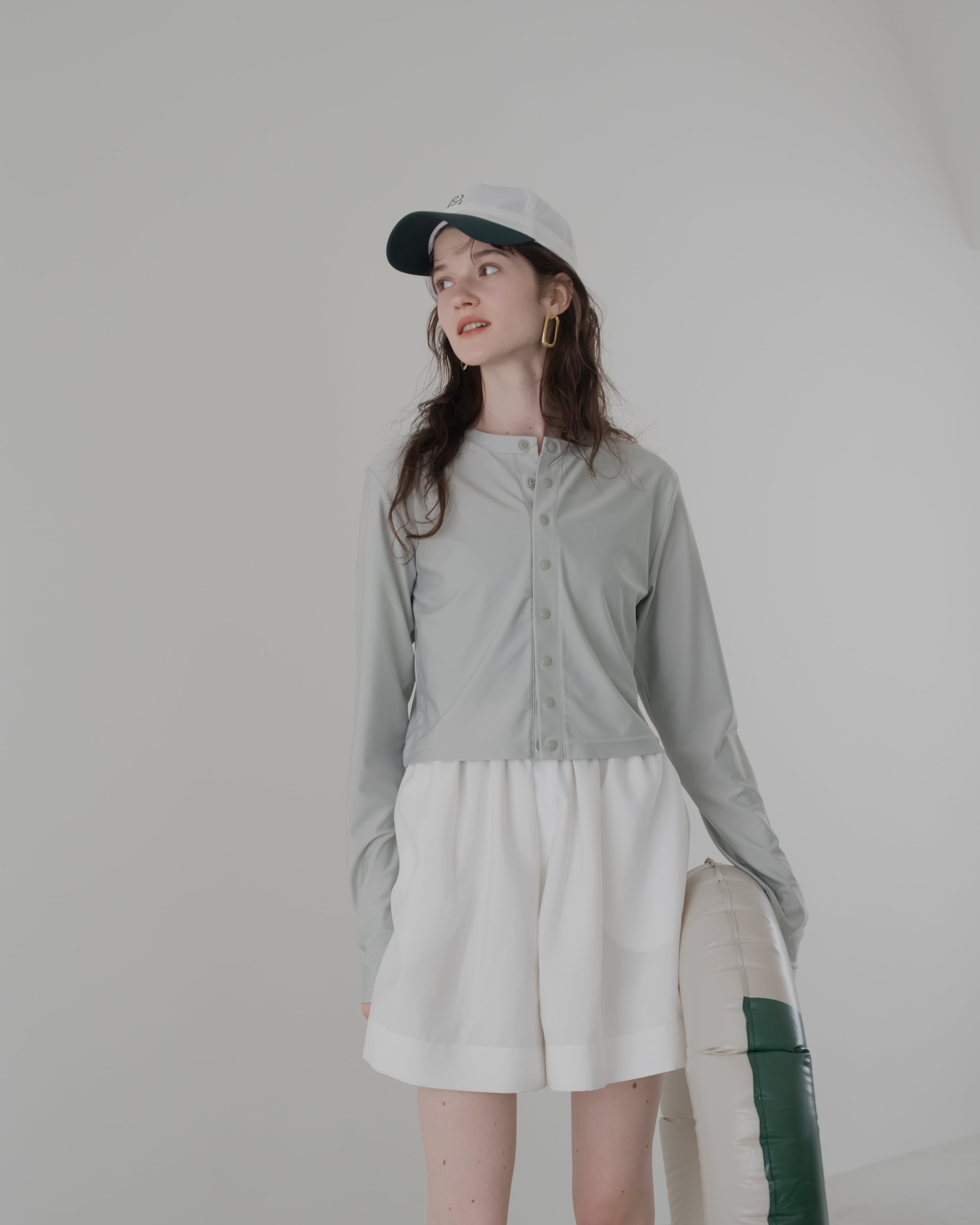 UV cardigan（ホワイト、ミントグリーン）【在庫調整】3〜5日営業日 | pois
