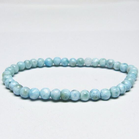 ラリマー ブレスレット 5mm メール便可 一点物 111-50933