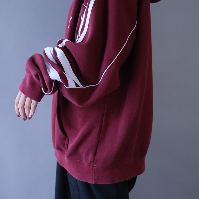 "adidas" 刺繍 logo good line design over silhouette sweat parka